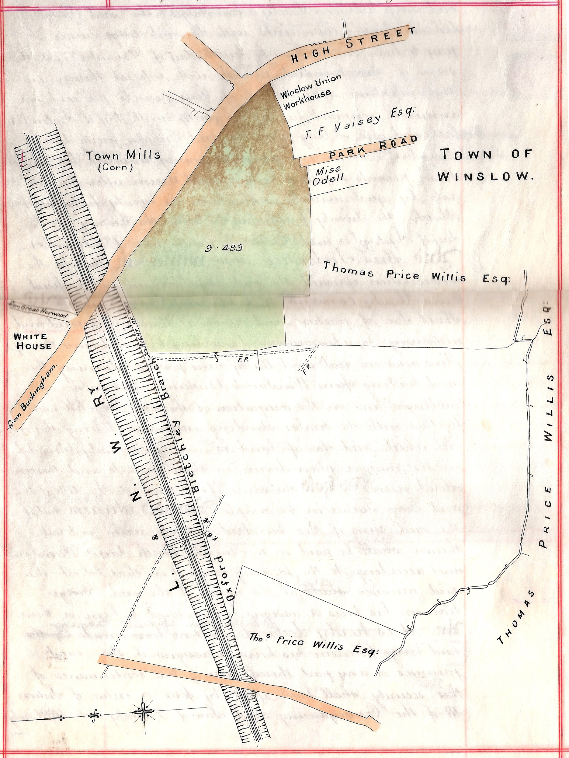 Plan of Buckingham Road, 1906
